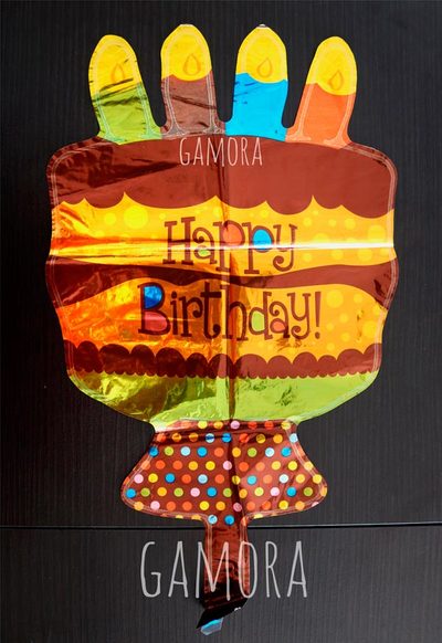 globos metalizados feliz cumpleaños torta palmira